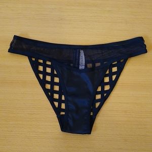 PANTY - VS Satin Mesh Cutout Cheekini